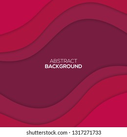 3D abstract wave background with paper cut shapes. Vector design layout for business presentations, flyers, banner posters. Eps10. - Vector