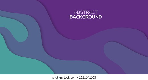 3D abstract wave background with paper cut shapes. Vector design layout for business presentations, flyers, banner posters. Eps10. - Vector