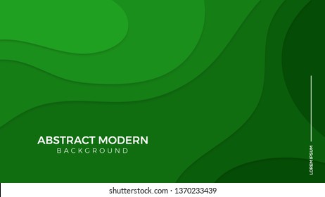 3D abstract wave background with paper cut shapes. Vector design layout for business presentations, flyers, banner posters. Eps10. - Vector