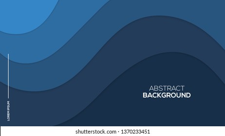 3D abstract wave background with paper cut shapes. Vector design layout for business presentations, flyers, banner posters. Eps10. - Vector