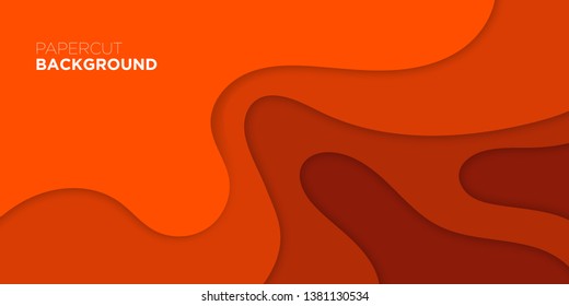 3D abstract wave background with paper cut shapes. Vector design layout for business presentations, flyers, banner posters. Eps10. - Vector