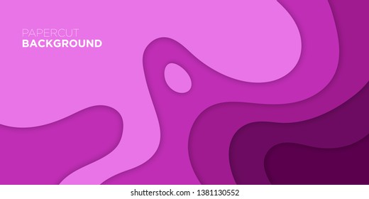 3D abstract wave background with paper cut shapes. Vector design layout for business presentations, flyers, banner posters. Eps10. - Vector