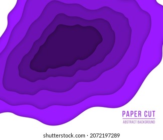 3D abstract wave background with paper cut shapes. Carving art. Abstract realistic paper decoration for design textured with cardboard wavy layers.