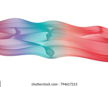 3D Abstract Wave Colorful Spectrum On White Background. Light Multicolor, Rainbow Vector Background. Abstract Digital Colorful Equalizer And Sound Wave Pattern Element. Vector Illustration. Eps10
