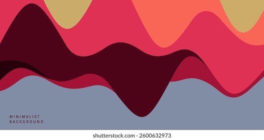3D abstract wavy background with beautiful gradient colour transition. Dynamic wave. Vector illustration for banner, flyer, brochure, booklet, presentation or website design.