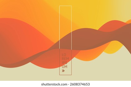 3D abstract wavy background with beautiful gradient colour transition. Dynamic wave. Vector illustration for banner, flyer, brochure, booklet, presentation or website design.