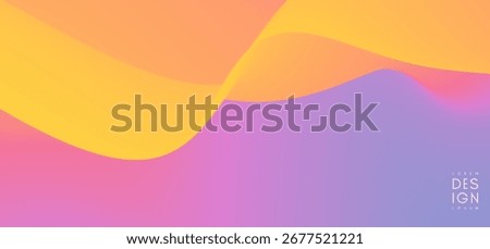 3D abstract wavy background with beautiful gradient colour transition. Dynamic wave. Vector illustration for banner, flyer, brochure, booklet, presentation or website design.