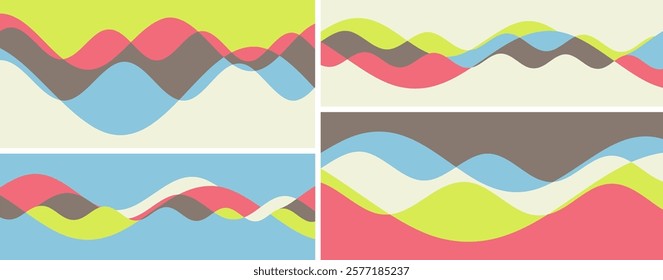 3D abstract wavy background with bright colors. Motion sound wave. Cover design template. 3d vector illustration for banner, flyer, poster or brochure.