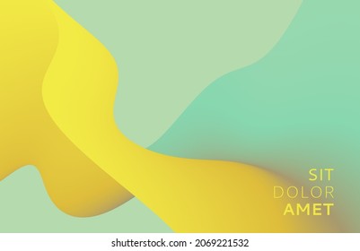 3D abstract wavy background with modern gradient colors. Motion sound wave. Vector illustration for banner, flyer, brochure, booklet, presentation or websites design. 