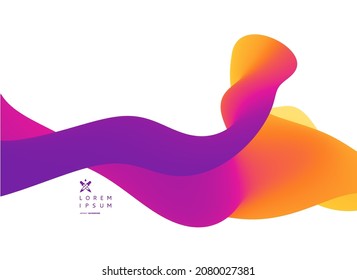 3D abstract wavy background with modern gradient colors. Motion sound wave. Vector illustration for banner, flyer, brochure, booklet, presentation or websites design. 