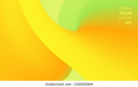 Fondo ondulado abstracto 3D con colores gradientes modernos. Ola de sonido de movimiento. Ilustración vectorial para banner, volante, folleto, folleto, presentación o diseño de sitios web. 