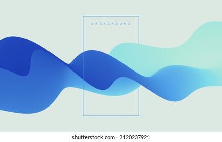 3D abstract wavy background with modern gradient colors. Motion sound wave. Vector illustration for banner, flyer, brochure, booklet, presentation or websites design. 