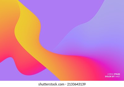 Fondo ondulado abstracto 3D con colores gradientes modernos. Ola de sonido de movimiento. Ilustración vectorial para banner, volante, folleto, folleto, presentación o diseño de sitios web. 