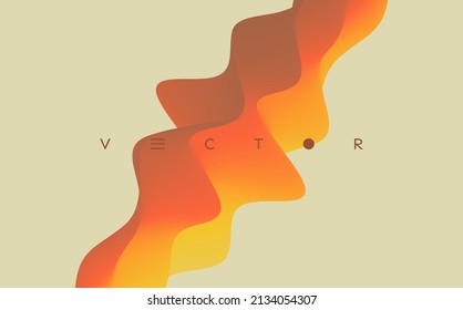 3D abstract wavy background with modern gradient colors. Motion sound wave. Vector illustration for banner, flyer, brochure, booklet, presentation or websites design. 