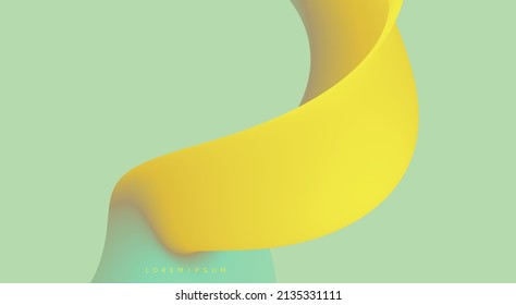 Abstrakter 3D-Hintergrund mit modernen Farbverlauf-Farben. Bewegung Schallwelle. Vektorgrafik für Banner, Flyer, Broschüren, Broschüren, Präsentationen oder Webdesign. 