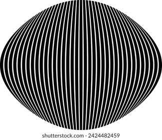 3d Abstract wavy Black stripes circle shape. Geometrical Lines shapes, optical illusion abstract vector background