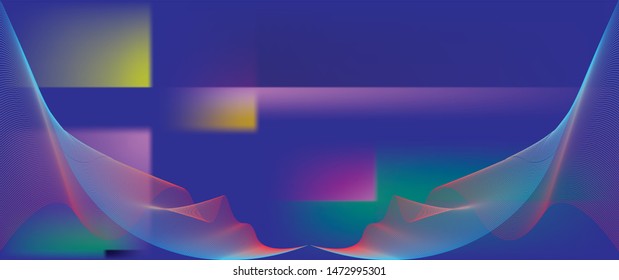  3d abstract wavy shapes backgrounds