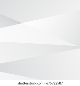 3D abstract white background. Gray paper origami pattern. Modern polygon background. Interior futuristic backdrop. Vector illustration. Geometric triangular backdrop. Trendy minimalistic design.