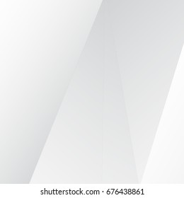 3D abstract white background. Gray paper origami pattern. Modern polygon background. Interior futuristic backdrop. Vector illustration. Geometric triangular backdrop. Trendy minimalistic design.