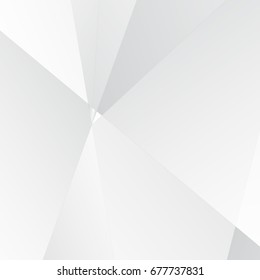 3D abstract white background. Gray paper origami pattern. Modern polygon background. Interior futuristic backdrop. Vector illustration. Geometric triangular backdrop. Trendy minimalistic design.