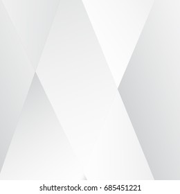 3D abstract white background. Gray paper origami pattern. Modern polygon background. Interior futuristic backdrop. Vector illustration. Geometric triangular backdrop. Trendy minimalistic design.