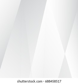 3D abstract white background. Gray paper origami pattern. Modern polygon background. Interior futuristic backdrop. Vector illustration. Geometric triangular backdrop. Trendy minimalistic design.