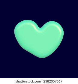 3d abstract y2k element. Plastic colorful playful doodle shape. 3d vector render.