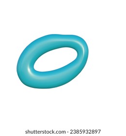 3d abstract y2k element. Plastic colorful playful doodle shape. 3d vector render.