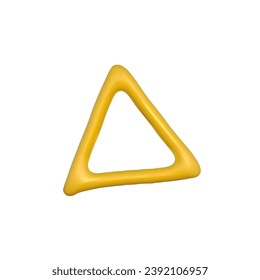 3d abstract y2k element. Plastic colorful playful doodle shape. 3d vector render.