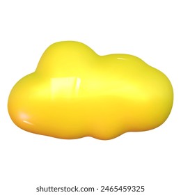 3d abstract y2k shape isolated. Plastic color playful element for kid design. 3d y2k doodle memphis shape. Vector cartoon illustration