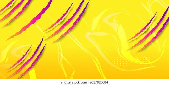 3D abstract yellow background with paper cut shapes. Vector design layout for business presentations, flyers, posters. Eps10.
