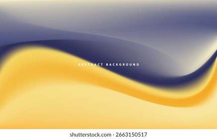 Fondo de onda amarillo y azul Abstractas 3D con diseño de gradiente fluido para marca y publicidad futuristas