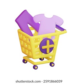 A 3D Add to Cart icon for eCommerce websites, designed to enhance user experience with modern 3D effects. Perfect for online stores looking to boost conversion rates and create interactive shopping