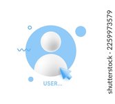 3D Add user icon. Create group symbol. New profile account. People icon and plus. Avatar, human, person, people icon. Trendy and modern vector in 3d style.