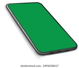 3D Advertisement Mobile Mockup Greenscreen Three