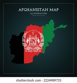 3D Afghanistan Map Vector Illustration