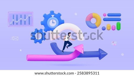3d Agile development decisions methodology business concept Agile life rule cycle for software development diagram SCRUM