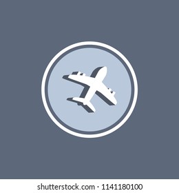 3d Airplane shape vektor icon
