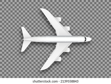 3D Airplane top view in vector format