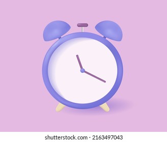 3d alarm clock. Vector illustration