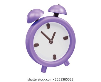 3d alarm clock. Watch icon illustration 3d