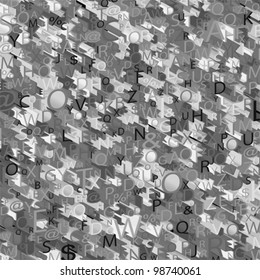 3d Alphabet background, vector