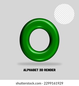 3D ALPHABET GREEN BOTTLE  COLOR