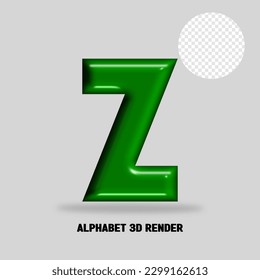 3D ALPHABET GREEN BOTTLE COLOR