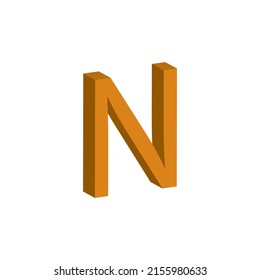 3D ALPHABET LETTERS SIMPLE CLIP ART VECTOR ILLUSTRATION