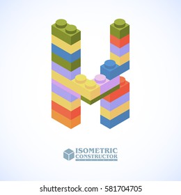 3D Alphabet From The Multicolor Plastic Constructor.
