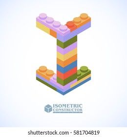 3D Alphabet From The Multicolor Plastic Constructor.