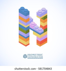3D Alphabet From The Multicolor Plastic Constructor.