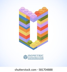 3D Alphabet From The Multicolor Plastic Constructor.