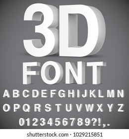 3D Alphabet and Numbers